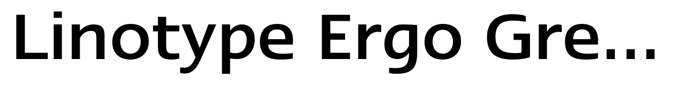 Linotype Ergo Greek Medium